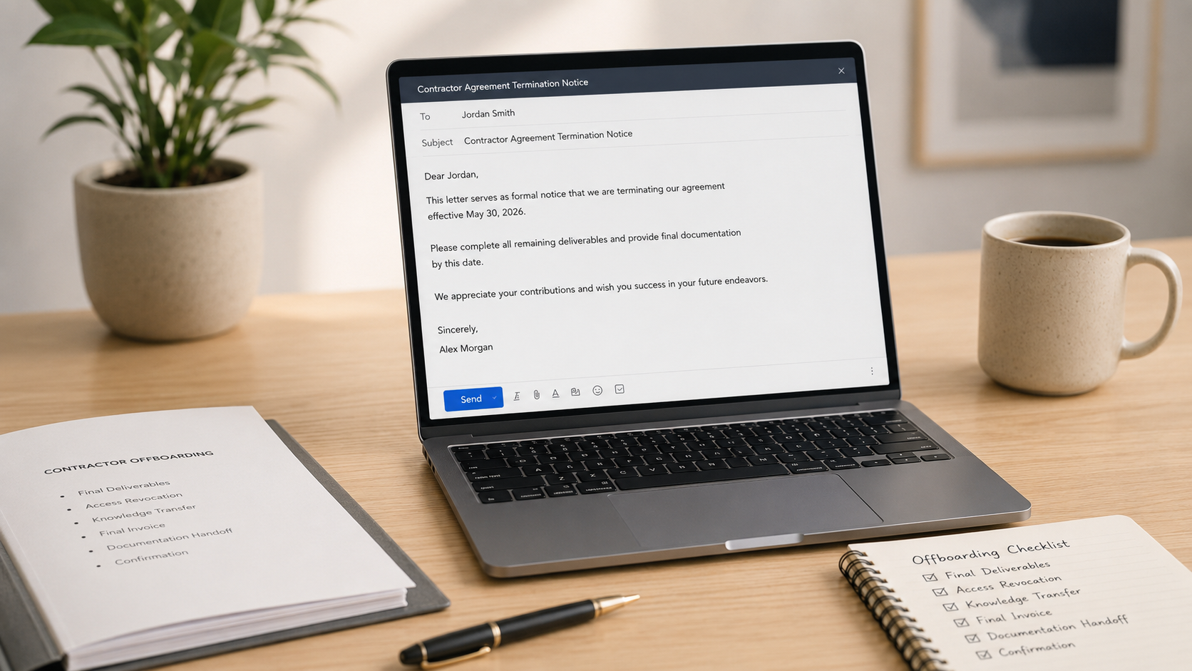 Contractor Termination Letter Template [2026]
