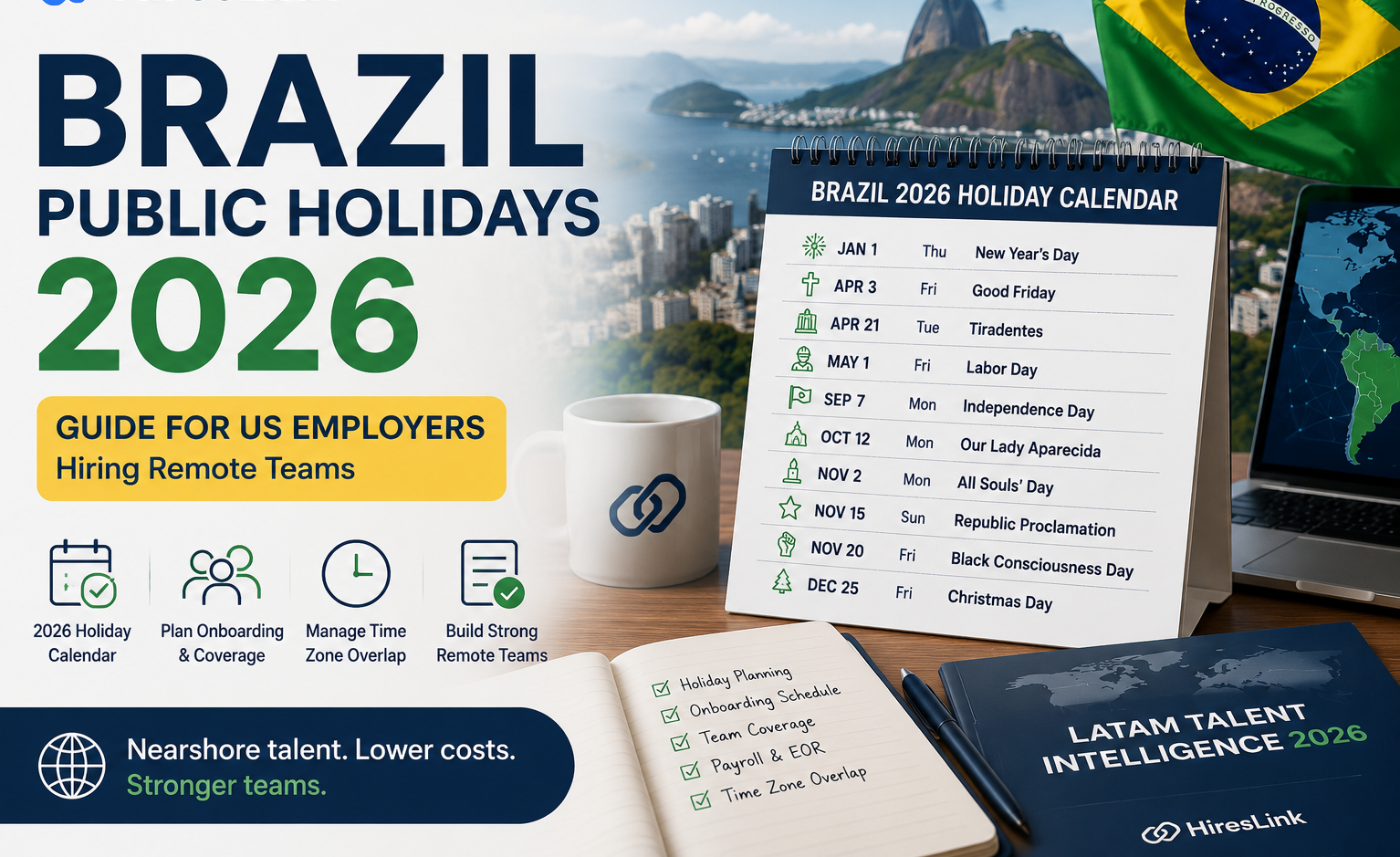 Brazil Public Holidays 2026: Guide for US Employers Hiring Remote Teams