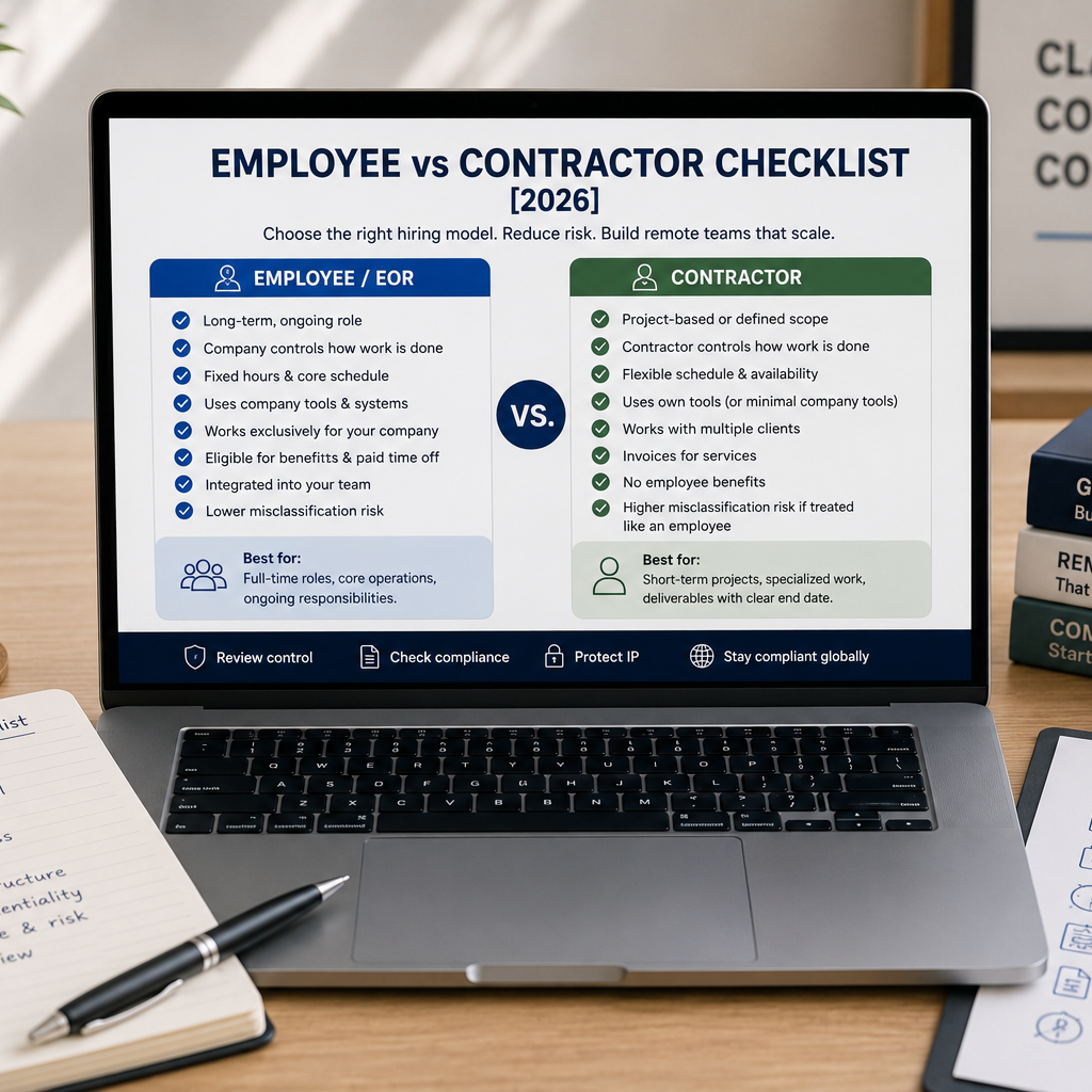 Employee vs Contractor Checklist [2026]