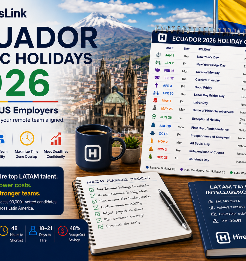 Ecuador Public Holidays 2026: Guide for US Employers