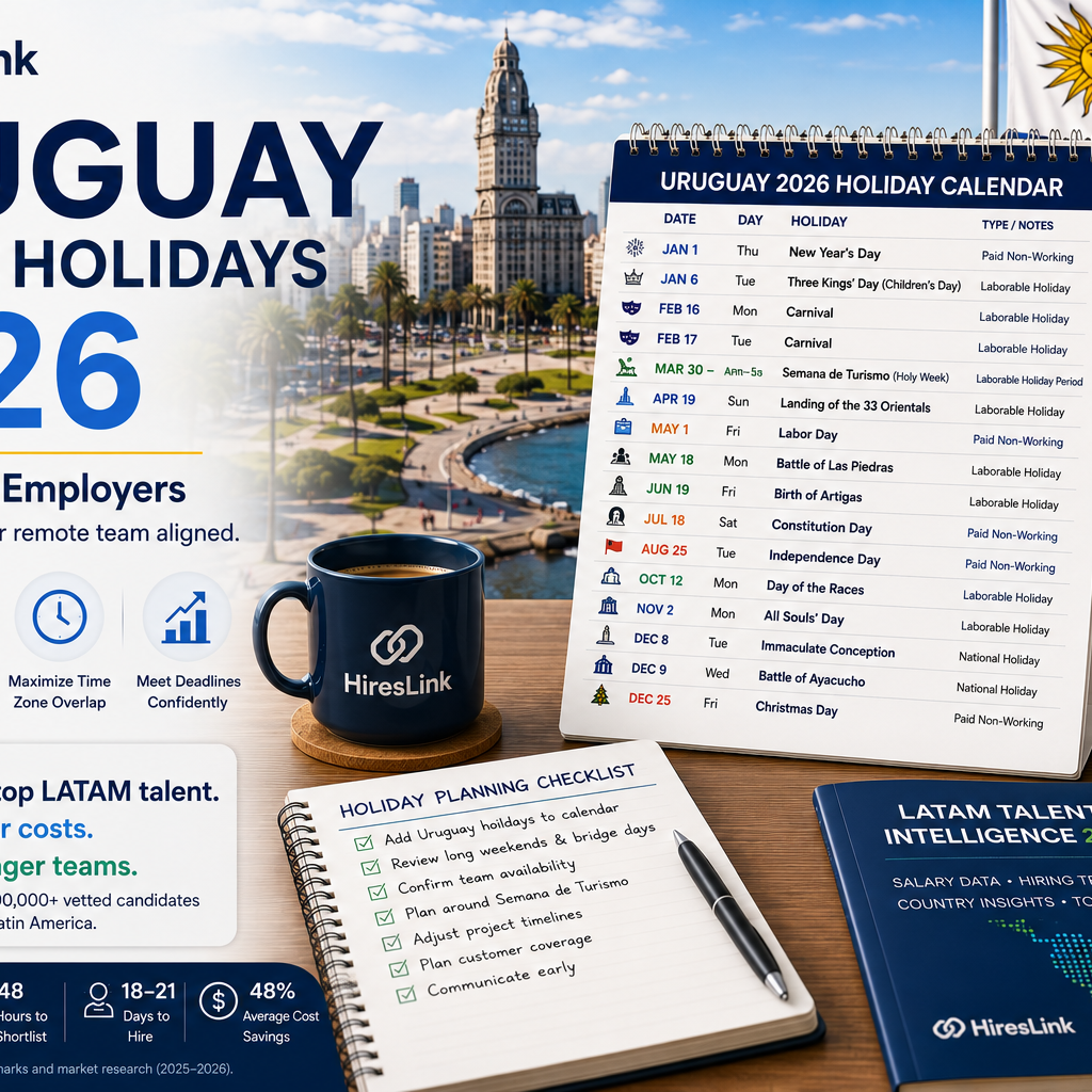 Uruguay Public Holidays 2026: Guide for US Employers