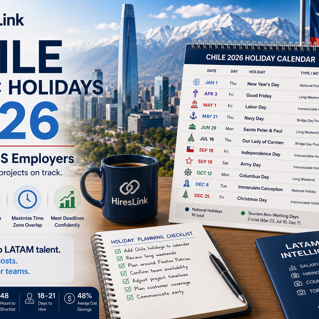 Chile Public Holidays 2026: Guide for US Employers
