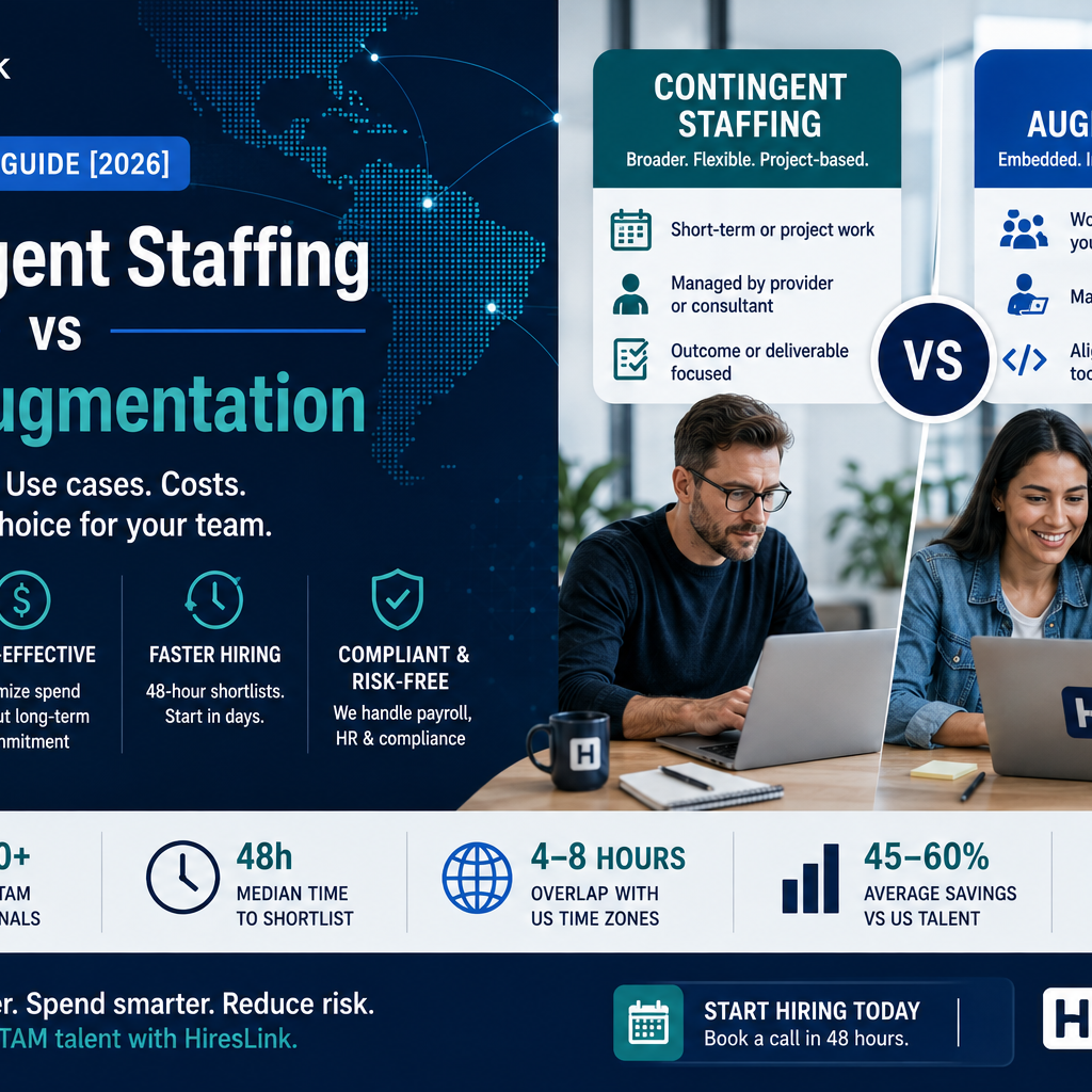 Contingent Staffing vs Staff Augmentation [2026]
